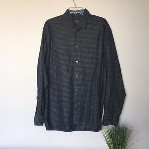 Ermenegildo Zegna Checker-Striped Cotton Shirt